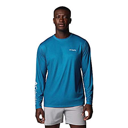 Men's Blue Echo Terminal Tackle Tarpon Rise Long Sleeve Shirt