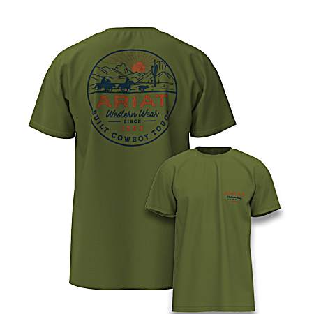 Men's Green Full Circle Short Sleeve Shirt