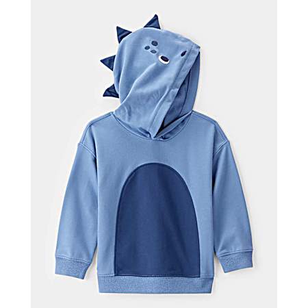 Toddler Boys' Blue Dino Costume Hoodie