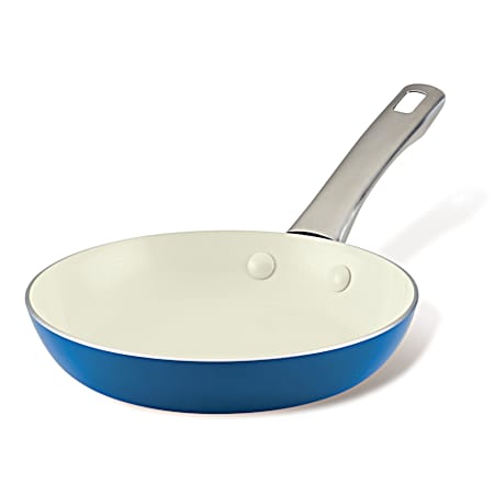 8 in Ceramic Nonstick Frying Pan - Blue