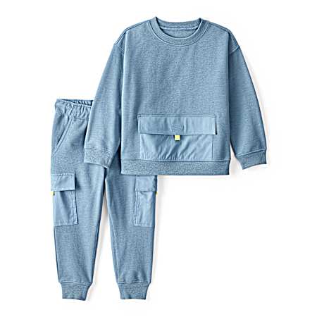 Toddler Boys' Blue Cargo Set - 2 Pc