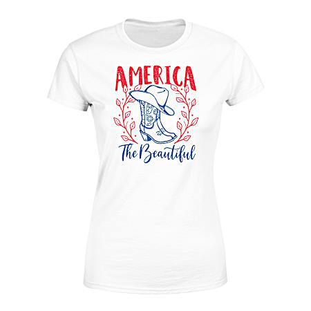 Women's Off White American Boots Short Sleeve Shirt