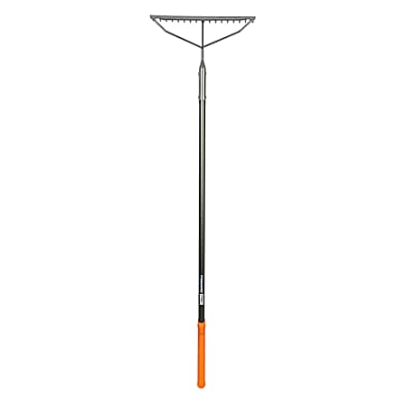 60 in Gray/Orange Pro Garden Rake