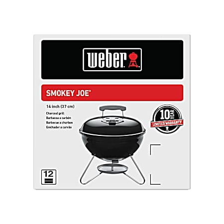 Smokey Joe 14 in Black Portable Charcoal Grill