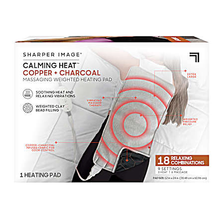 Calming Heat Copper & Charcoal Massaging Weighted Heating Pad