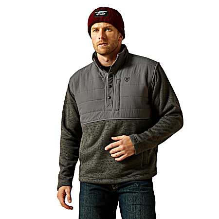 Men's Gray Caldwell Reinforced Snap Sweater