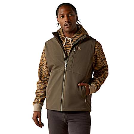 Men's Green Logo Softshell Vest