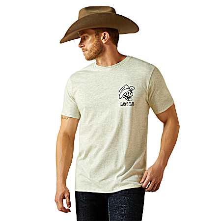 Men's Beige/Khaki Drinking Buddies Short Sleeve Shirt