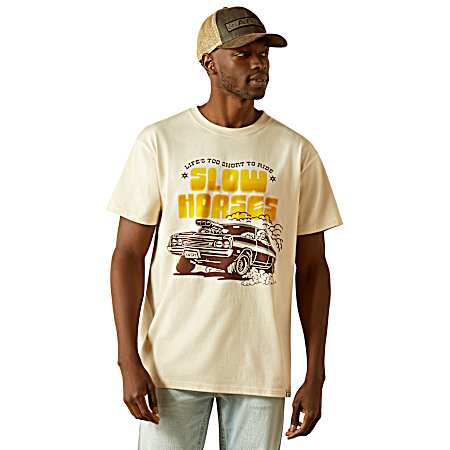 Men's Beige/Khaki Sendero Slow Horses Short Sleeve Shirt