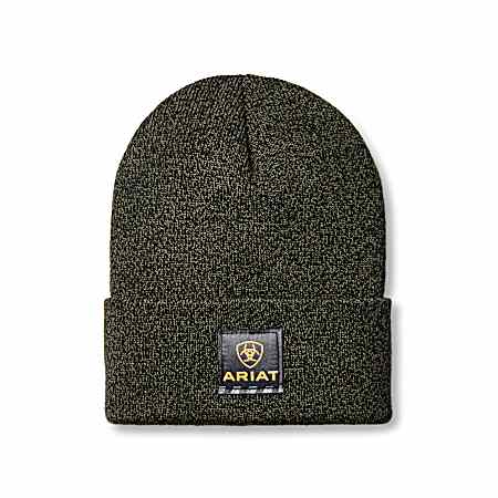 Adult Black Marled Beanie
