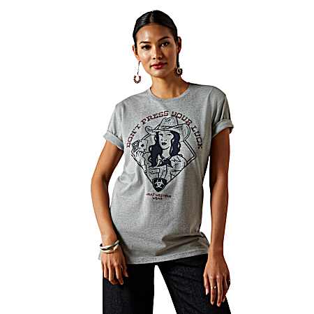 Women's Iceburg Don't Press Your Luck Short Sleeve Shirt