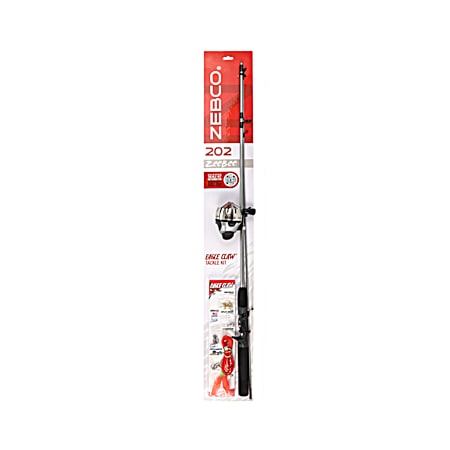 202 ZeeBee Spincast Combo with Eagle Claw® Tackle Kit - Silver/Black