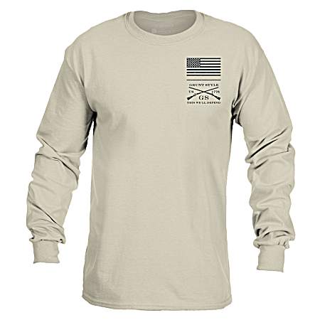 Men's Sand Red Blood Blue Collar Long Sleeve Shirt