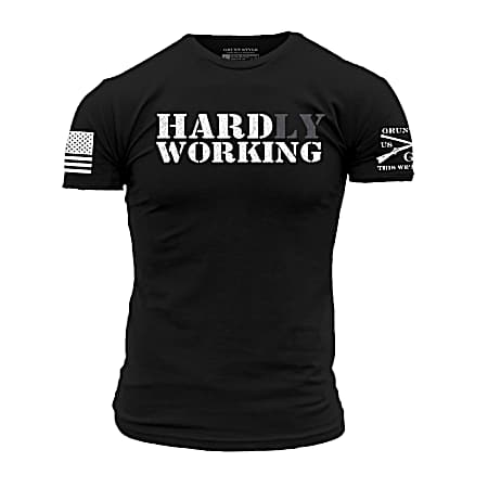Men's Black Hard Working Short Sleeve Shirt