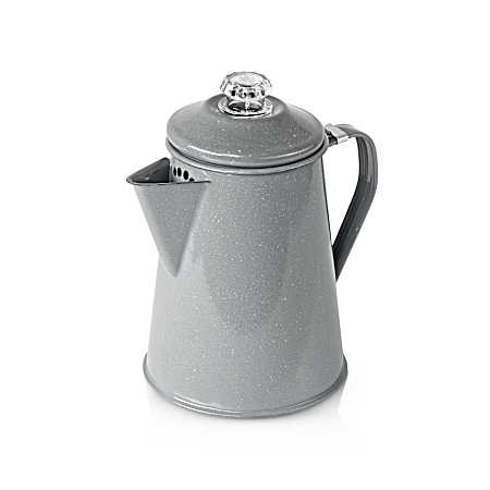 Mesa 2 qt. Enamelware Percolator Coffee Pot - Earl Grey