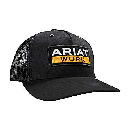 Men's Black Logo Patch Cap