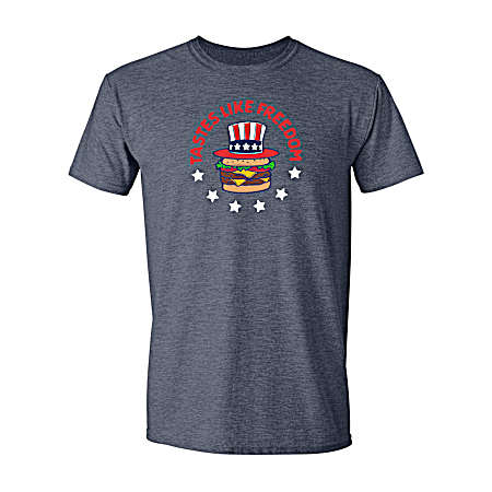 Men's Denim Heather Tastes Like Freedom Short Sleeve Shirt