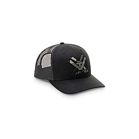 Men's Black Camo Punch Cap
