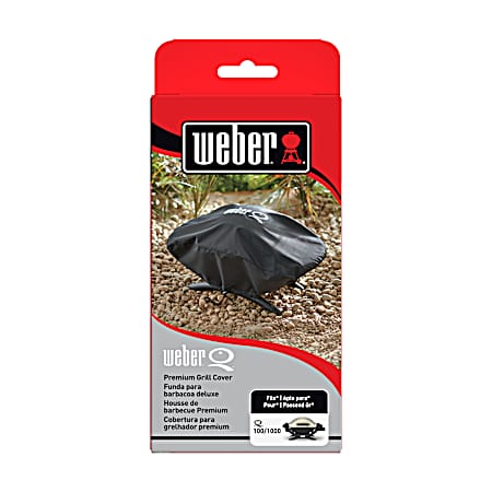 Q100/1000 Series Premium Black Grill Cover