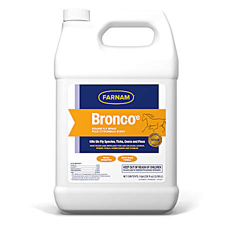 Bronco 1 Gal Equine Fly Spray Plus Citronella Scent