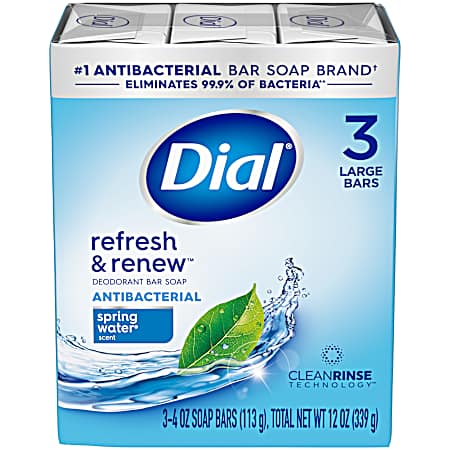Spring Water Antibacterial Bar Soap - 3 Pk.