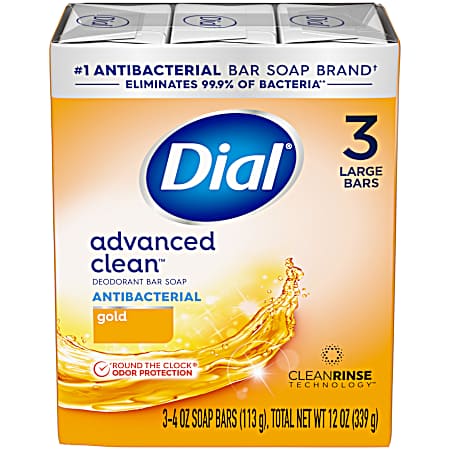 Gold Antibacterial Deodorant Bar Soap - 3 Pk.
