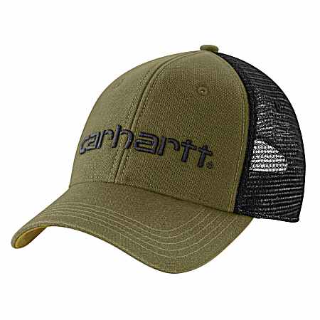 Men's Dark Bronzed Green Mesh Back Graphic Cap