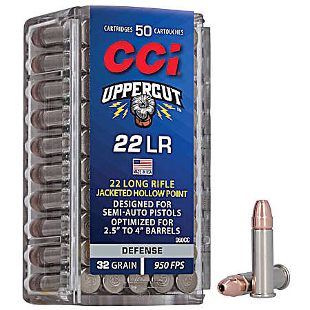 Uppercut 22 Long Rifle 32 Grain Copper Plated Hollow Point - 50 Rounds