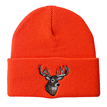 Kids' Blaze Orange Deer Logo Hat