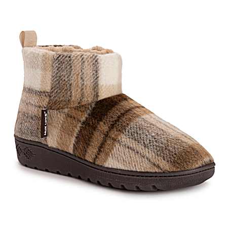 Women's Cocoa Plaid Avery Slippers