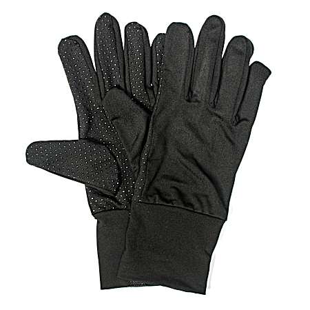 Men's Black Non-Slip Spandex Gloves