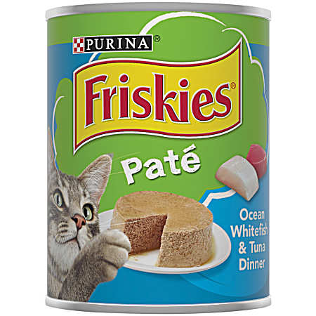 Friskies Adult Pate Ocean Whitefish & Tuna Dinner Wet Cat Food