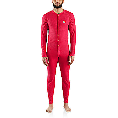 Men's Red Classic Union Suit