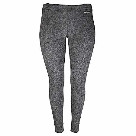 Women's Force Black Heather Midweight Base Layer Pants