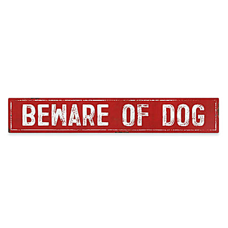 Beware of Dog Metal Sign