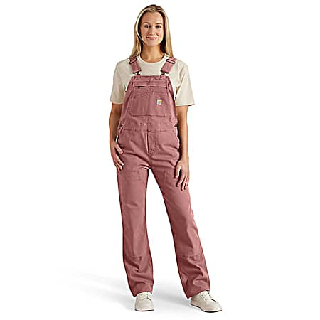 Women's Rugged Flex Rose Tint Canvas Bib Overalls