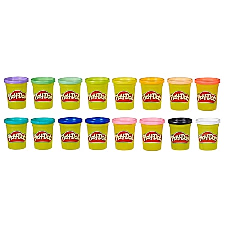 16 Pack Mega Meter of Assorted Non-Toxic Colors, 4-Ounce Cans