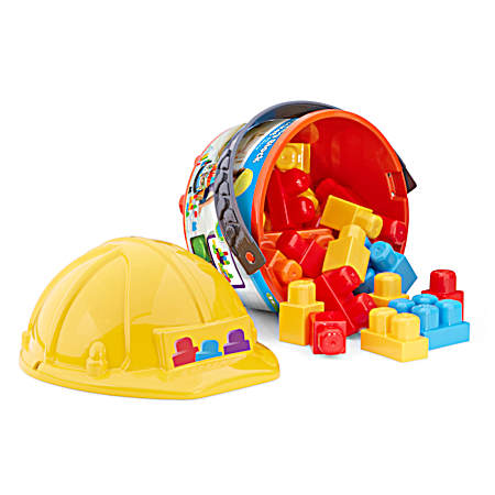 Helmet & Building Block Bucket - 25 Pc.