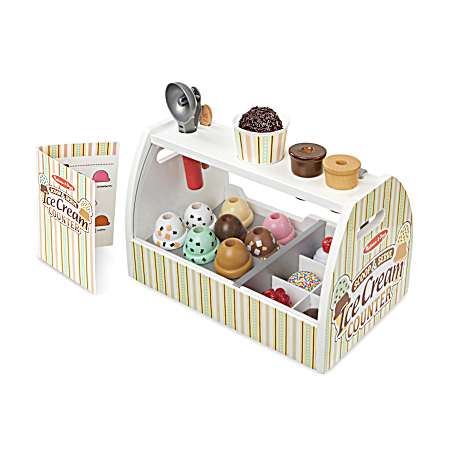 Scoop & Serve Ice Cream Counter Playset - 28 Pc.