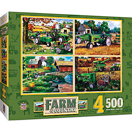 Farm Country 500-Pc Puzzle - 4 Pk