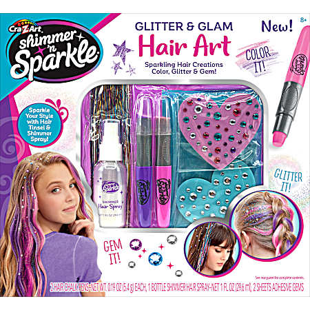 Shimmering Metallic Hair Art