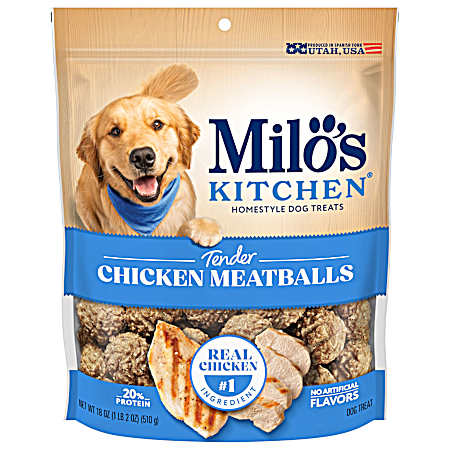 Chicken Meatballs Dog Treats 18 oz Bag