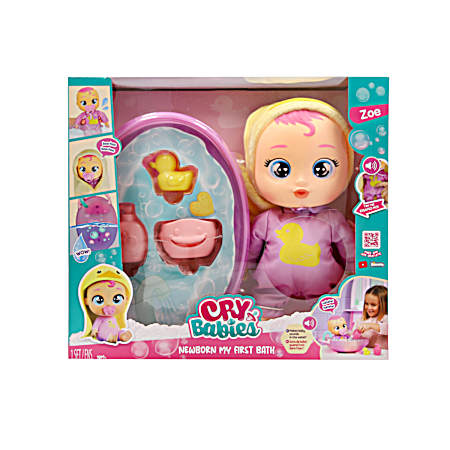 Newborn My First Bath Zoe Interactive Baby Doll