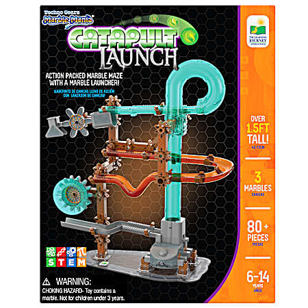 80+ Pcs Techno Gears Marble Mania Catapult Launch