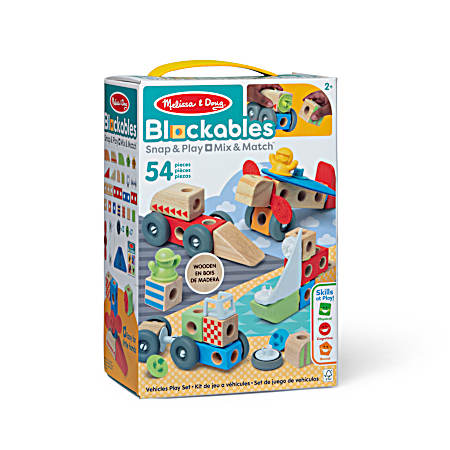 54 Pc Blockables Vehicles Snap & Play Set