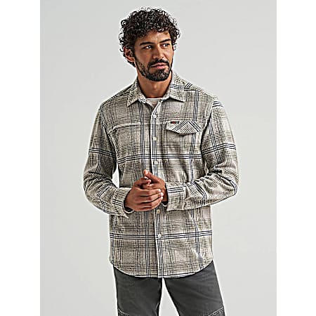 Men's Campsite Plaid Button Front Long Sleeve Shirt