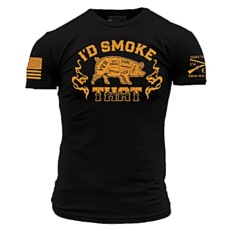 Men's Black I'd Smoke That Short Sleeve Shirt