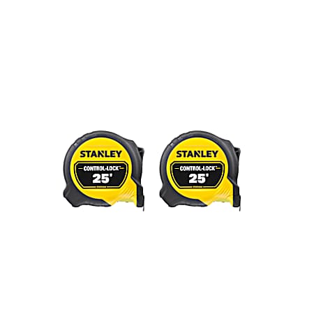 25 ft. Control Lock Tape Measure - 2 Pk