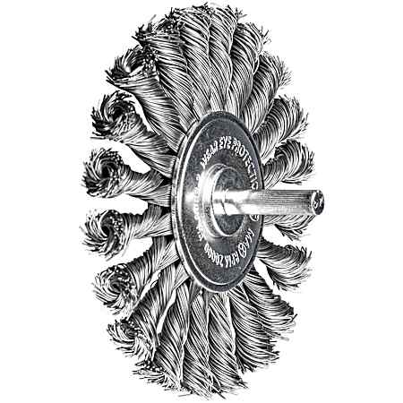 4 in Coarse Radial Stem Mounted Wheel Brush