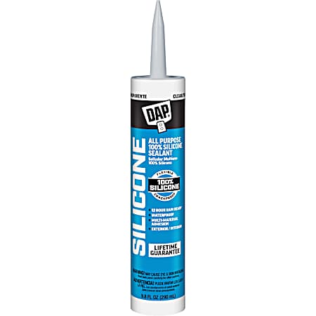 9.8 fl oz Clear 100% Silicone Window & Door Sealant